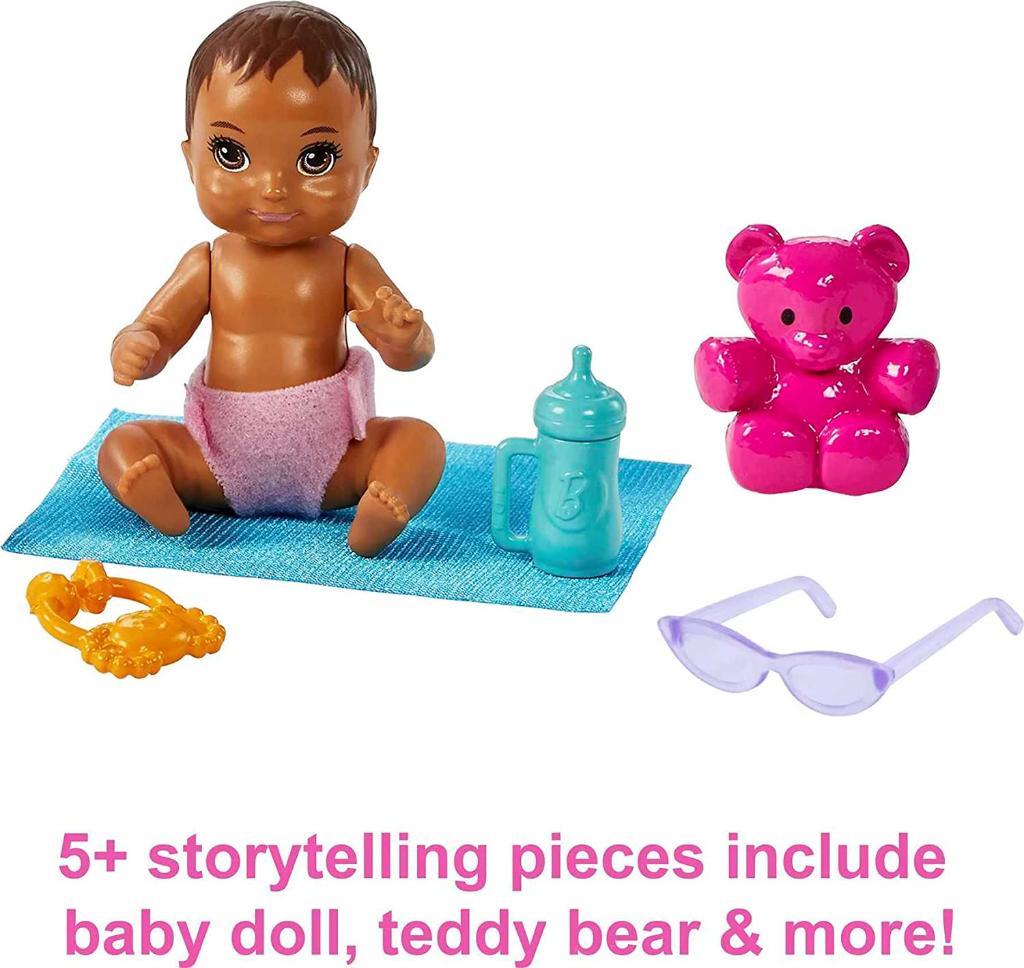 Barbie Bebek Bakıcısı Bebeği ve Aksesuarları Oyun Seti FHY97-HHB68 Barbie Bebek Bakıcısı Bebeği ve Aksesuarları Oyun Seti FHY97-HHB68