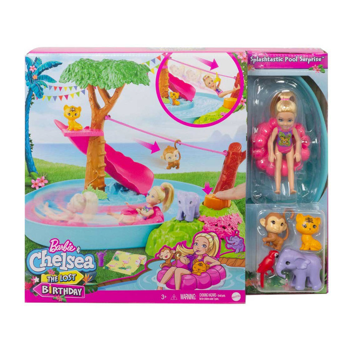 Barbie ve Chelsea Kayıp Doğum Günü Havuz Partisi Oyun Seti GTM85 Barbie ve Chelsea Kayıp Doğum Günü Havuz Partisi Oyun Seti GTM85