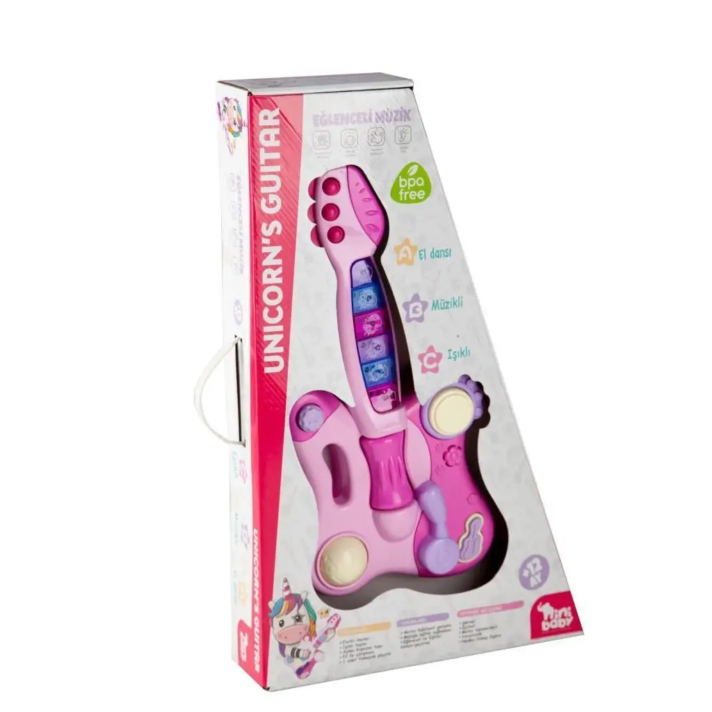 Nini Baby Unicorn Işıklı Sesli Müzikli Gitar ER-205
