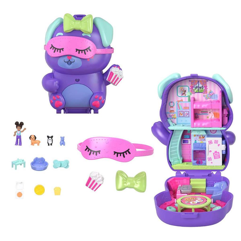 Polly Pocket ve Maceraları Kompakt Oyun Seti Göz Bantlı Köpek JFG56-JCR38 Polly Pocket ve Maceraları Kompakt Oyun Seti Göz Bantlı Köpek JFG56-JCR38