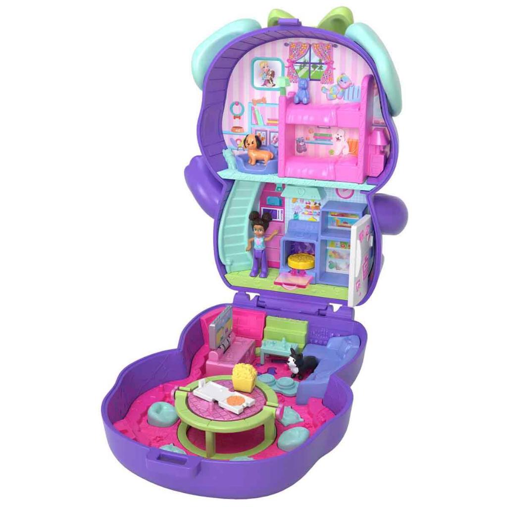 Polly Pocket ve Maceraları Kompakt Oyun Seti Göz Bantlı Köpek JFG56-JCR38 Polly Pocket ve Maceraları Kompakt Oyun Seti Göz Bantlı Köpek JFG56-JCR38
